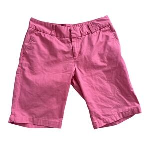 Ashworth Pink Cotton Shorts Womens Size 6 Flat Front Casual Golf Casual